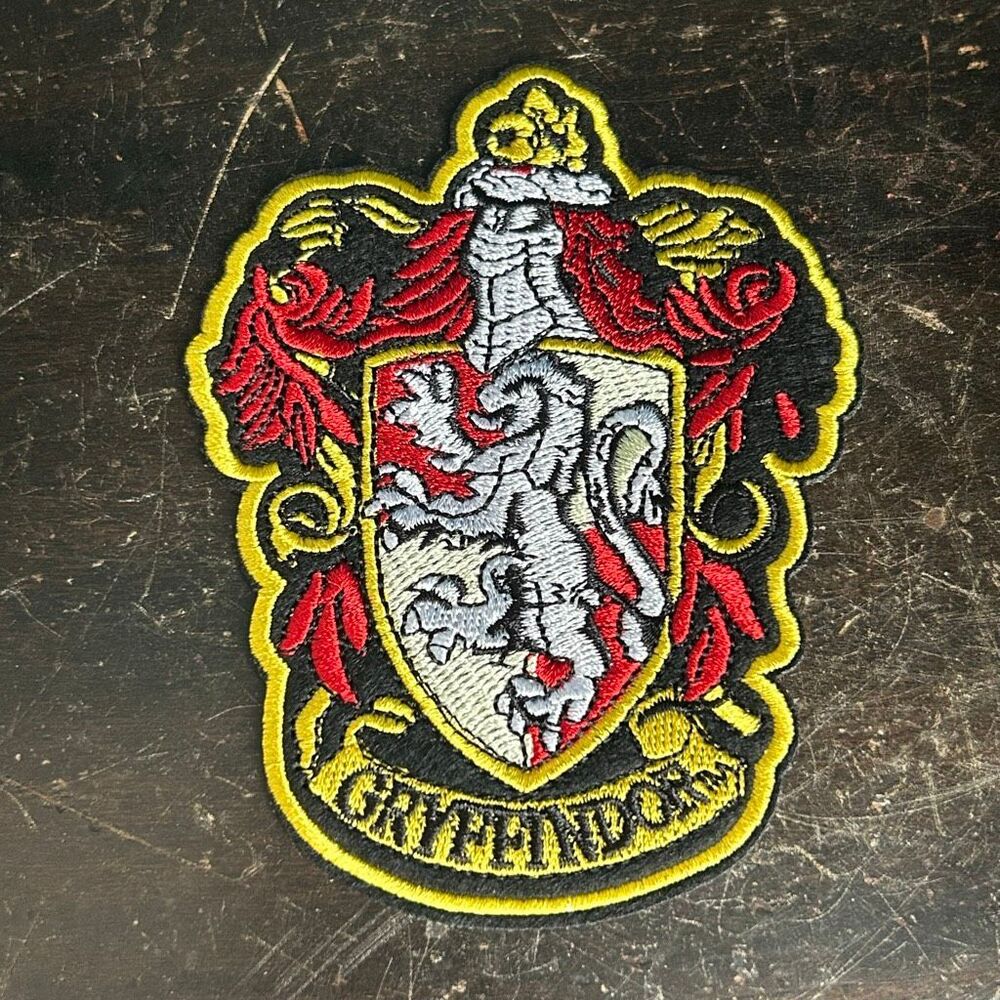 Harry Potter Gryffindor Tactical Hook Loop Patch Embroidered New